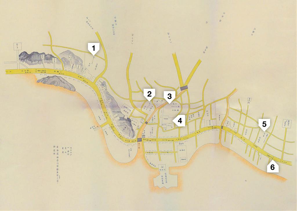 Map of Kanagawa, ca. 1860