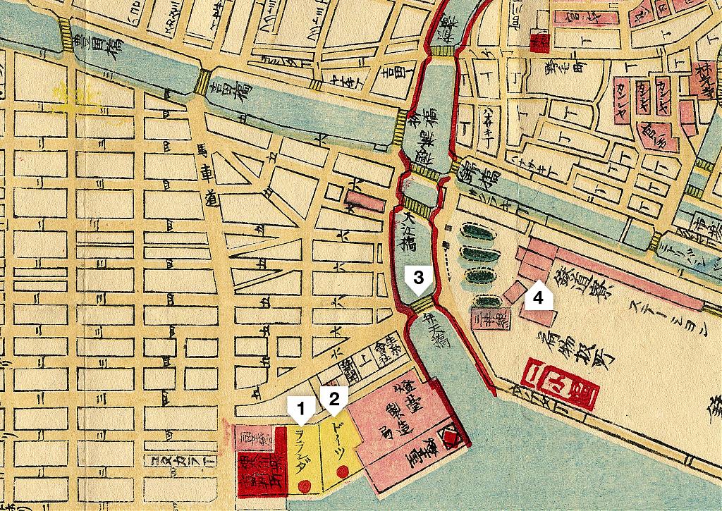 Map of the area around the Dutch legation in 1878