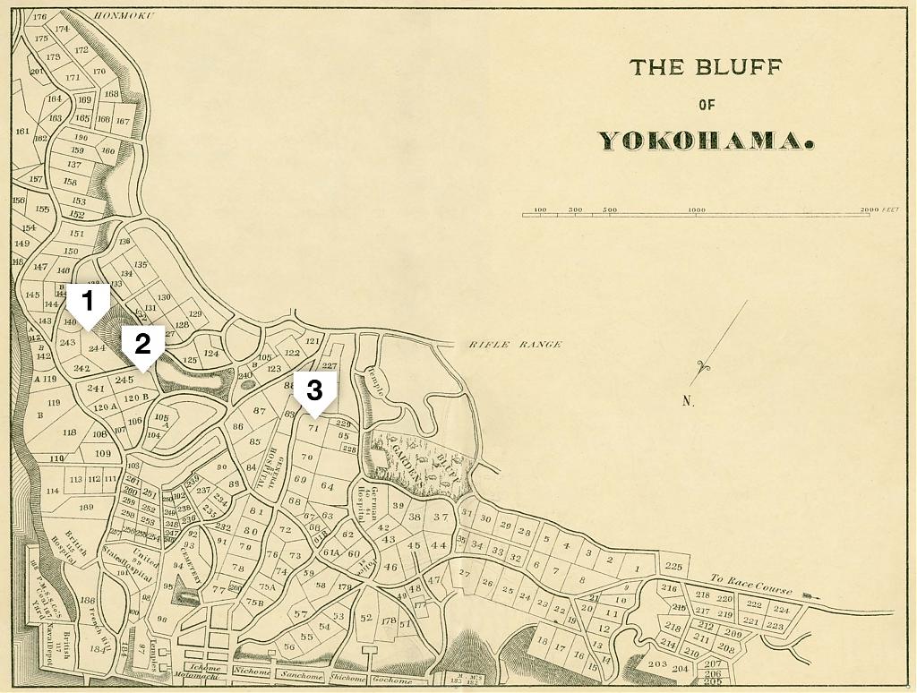 Map of Yokohama, 1890