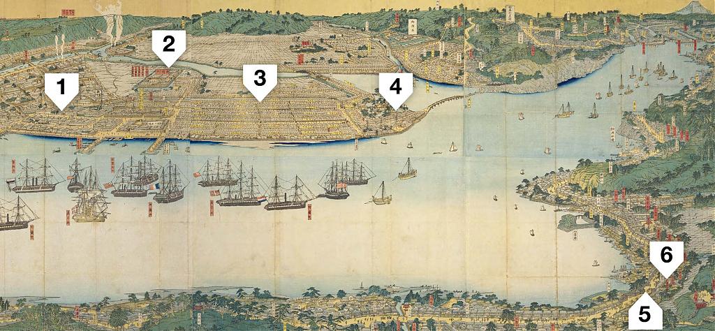 Ohiraki-kō Yokohama no Zenzu, 1860s