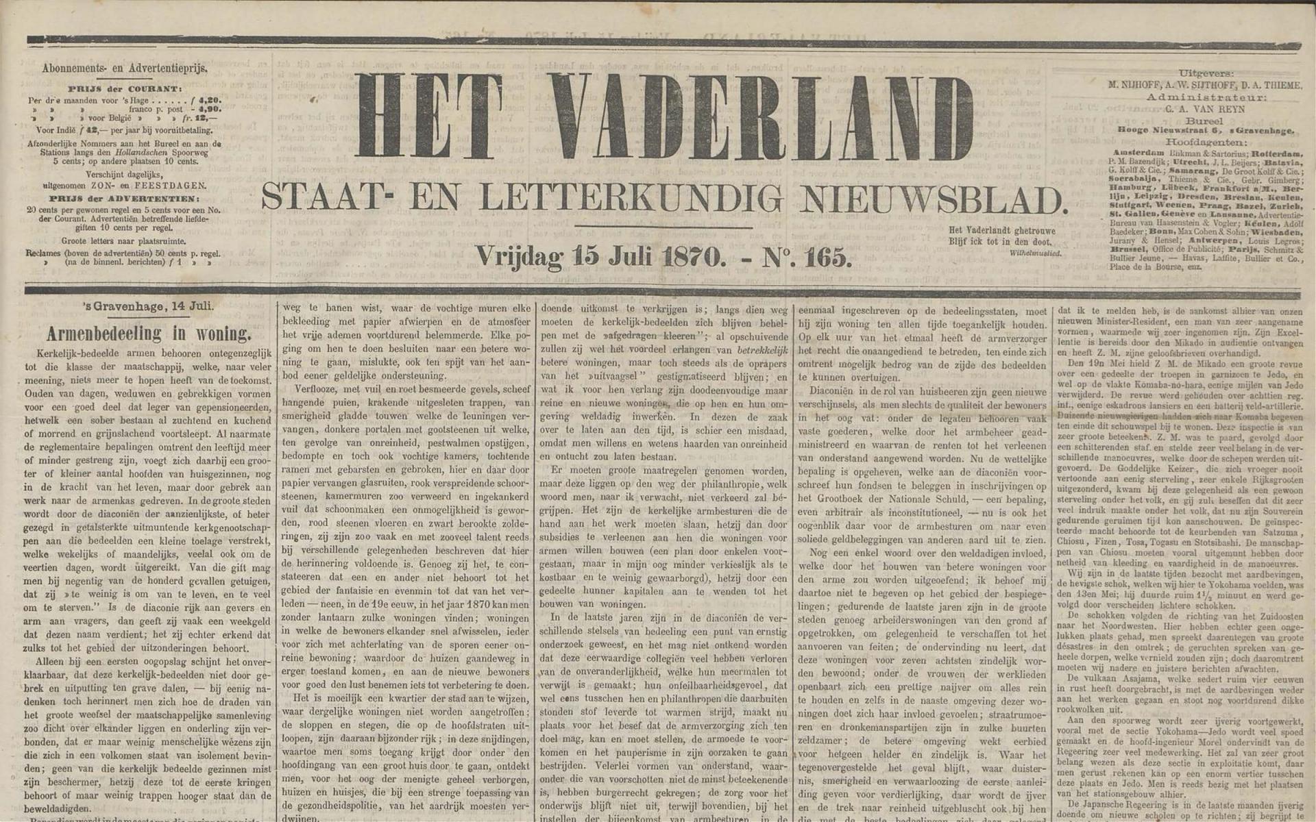 Het vaderland 1870